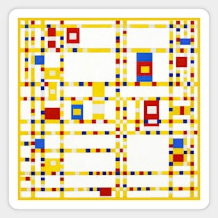 Mondrian Abstract Art Magnet